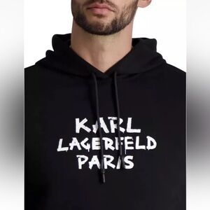 Karl Lagerfeld Paris Black Men’s Hoodie Sweater Sweatshirt Size Medium